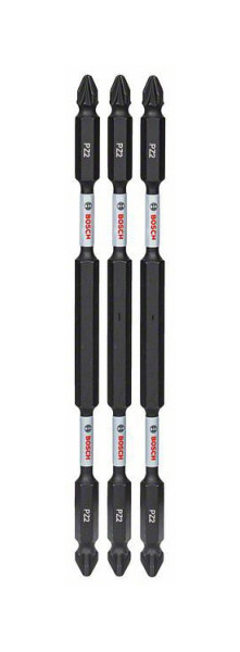 Bosch Doppelklingen Schrauberbit-Set Impact Control, 3-teilig, PZ2-PZ2, 150 mm, VE: 5 Stück, 2608522359