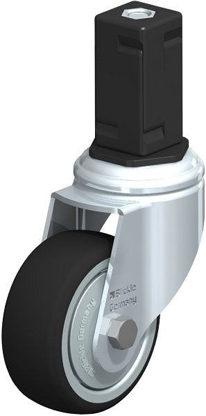 Blickle LKRA-PATH 80K-11-FK-EV15 Apparate-Lenkrolle mit Expander, Thermoplastisches Polyurethan, Grau, 848754