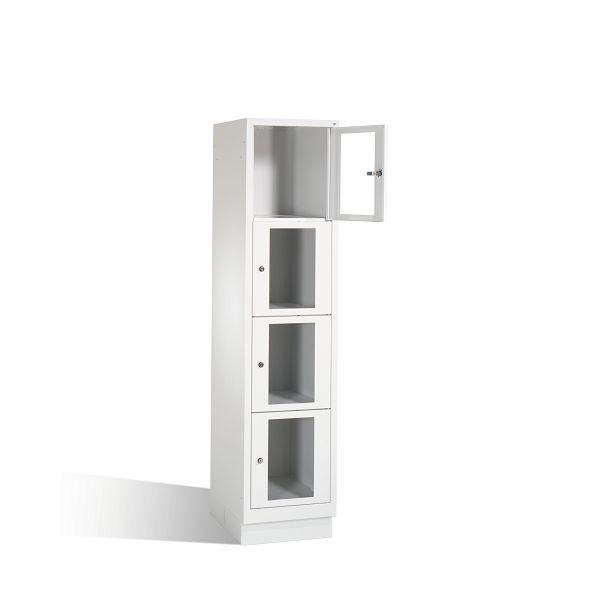 C+P Schließfachschrank Classic, H1800xB420xT500mm, Farbe: Lichtgrau, 8020A124 S10000