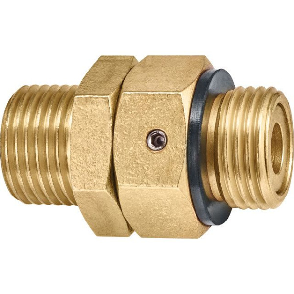 GEKA Drehnippel AG G1/2 x AG G1/2 MS, VE: 5 Stück, 06.5120