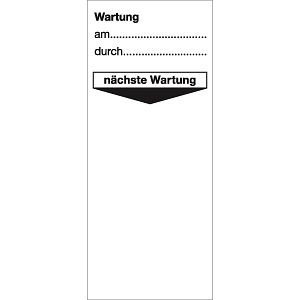 Moedel Grundplakette Wartung am durch nächste Wartung, Folie, 40x95 mm, VE: 10 Stück/Bogen, 54828
