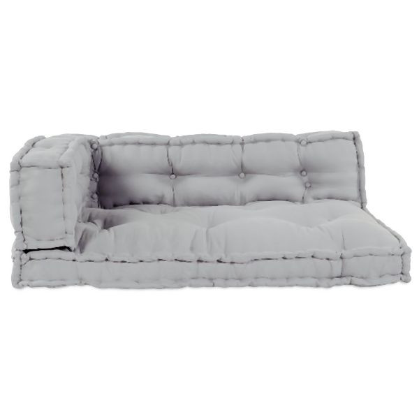 vidaXL Palettensofa-Kissen mit Arm- und Rückenstütze in Grau, 4019098
