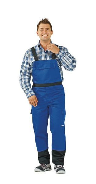 Planam Weld Shield Latzhose, kornblumenblau/schwarz, Größe 42, 5531042