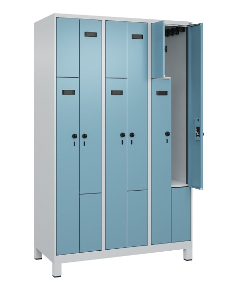 C+P Z-Spind Evolo PLUS, Füße, 6 Fächer, 1950x1200x500mm, 7035/0010, Drehriegel, 049013-326 S10004