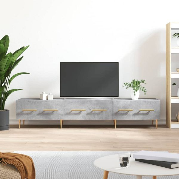 vidaXL TV-Schrank Betongrau 150x36x30 cm Holzwerkstoff, 829144