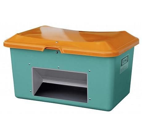 Cemo Streugutbehälter Plus 3 400 l, grün/orange, mit Entnahmeöffnung, 10579
