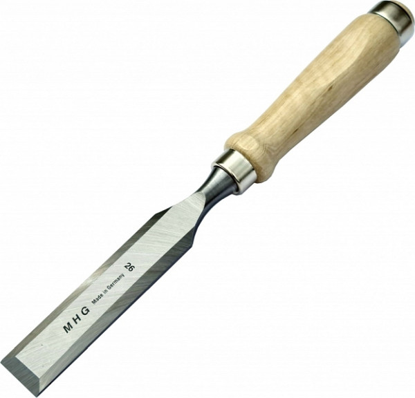MHG Stechbeitel mit Weißbuchenheft, Klinge feingeschliffen, Größe: 20 mm, 1000.20
