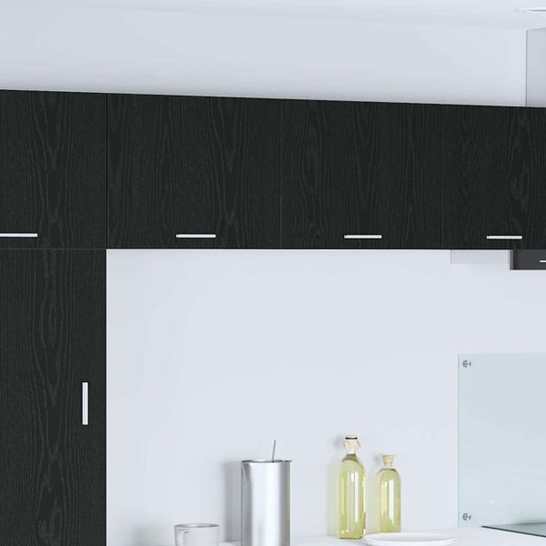 vidaXL Hängeschrank Riga 2 pcs Schwarze Eiche und Weiß 50 x 31 x 40 cm, 884149