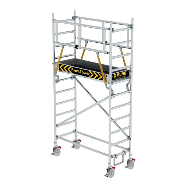 Munk Günzburger Steigtechnik Rollgerüst FlexxTower SGX ergo mit vorlaufendem Geländer Plattformhöhe 2,51 m, 125145