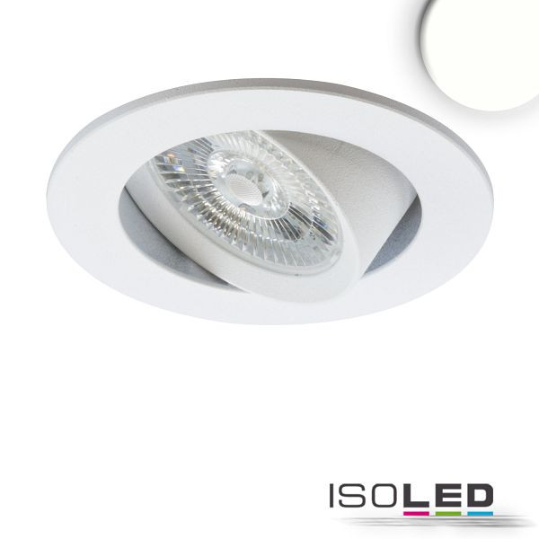 ISOLED LED Einbauleuchte Slim68 weiß, rund, 9W, neutralweiß, dimmbar, 114884
