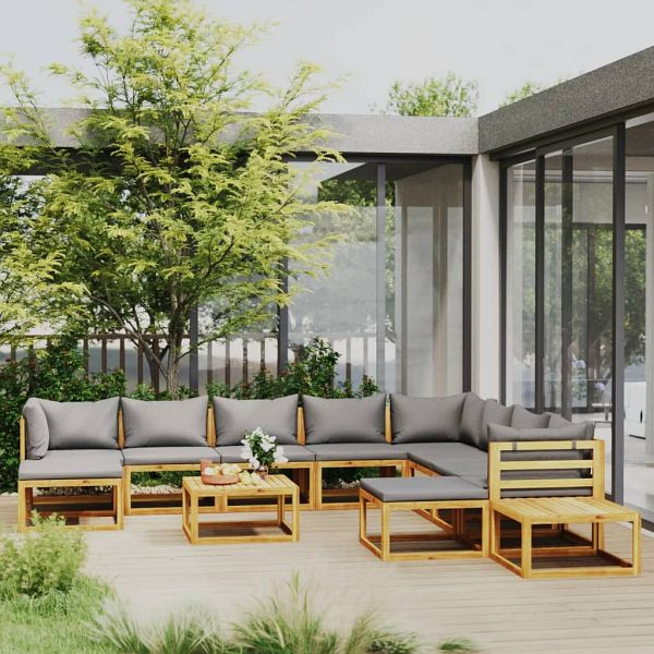 vidaXL 12-teilig Garten-Lounge-Set mit Auflagen Massivholz Akazie, 3057619