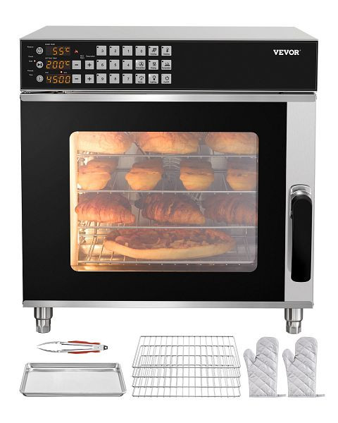 VEVOR Konvektionsofen Kommerzieller Toaster Bäcker, Edelstahl 58L Ofen, TMSSYKXDZS68LRPQPV2