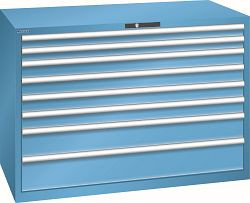 LISTA Schubladenschrank 78x36E (BxTxH) 1431x725x1000mm KEY Lock, Lichtblau, 8 Schubladen, Traglast Schubladen 200 kg, , 78.862.010
