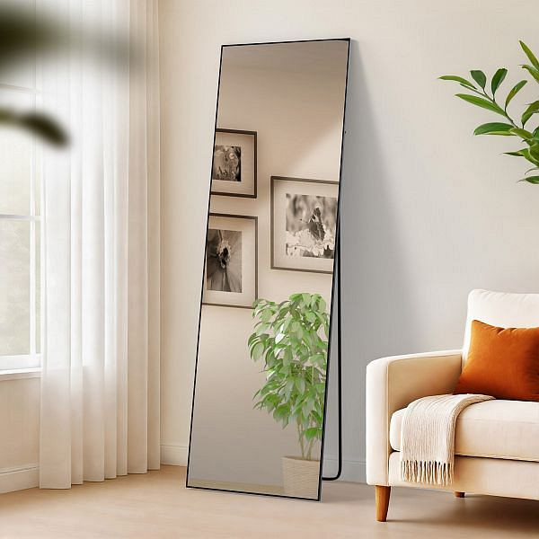 CLP Spiegel Benicia 160x50 cm, schwarz-matt, 326018