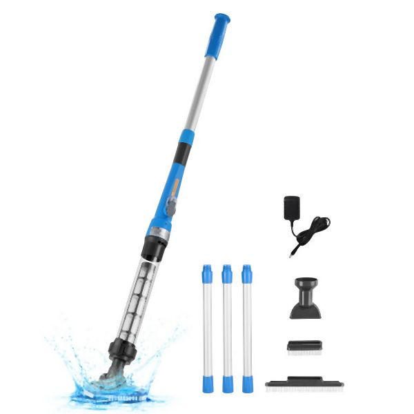 VEVOR Poolsauger 32 L/min Aufladbarer Poolreiniger mit Verlängerungsstange, LDSCYCQJQ18WM0R5OV2