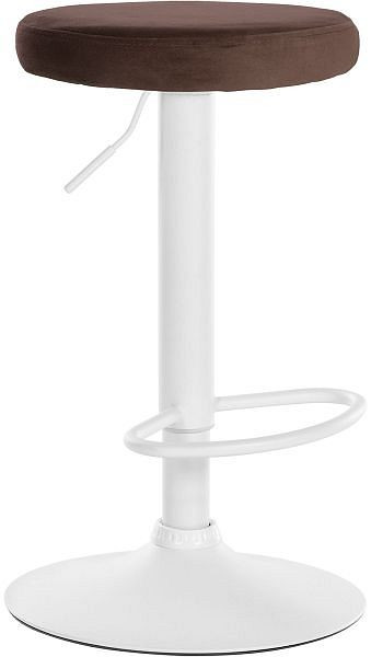 CLP Barhocker Ponte Samt weiß, braun, 322043, 4251756489205