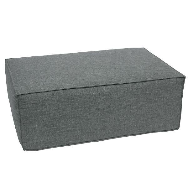 Mendler Ottomane/Zubehör für Sofa HWC-O54, Hocker Fußablage Recamiere Chaiselongue, Stoff/Textil 300g/m² 38x97x70cm, dunkelgrau, 153399