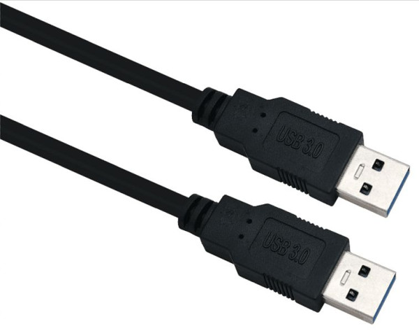 Helos Anschlusskabel, USB 3.0 A Stecker/A Stecker, 5,0m, schwarz, 288324