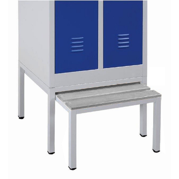 Lüllmann Untergestell mit Sitzbankauszug, Sitzauflagen PVC grau, 400 x 1170 x 800 mm, lichtgrau, 524355LG