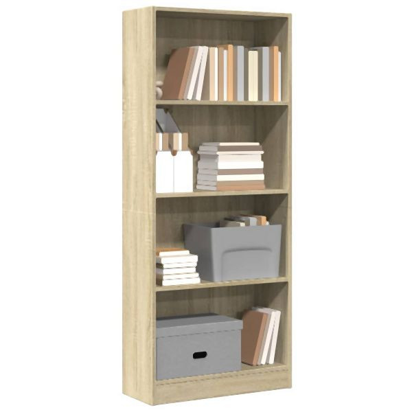 vidaXL Bücherregal Sonoma-Eiche 60x24x143 cm Holzwerkstoff, 857814