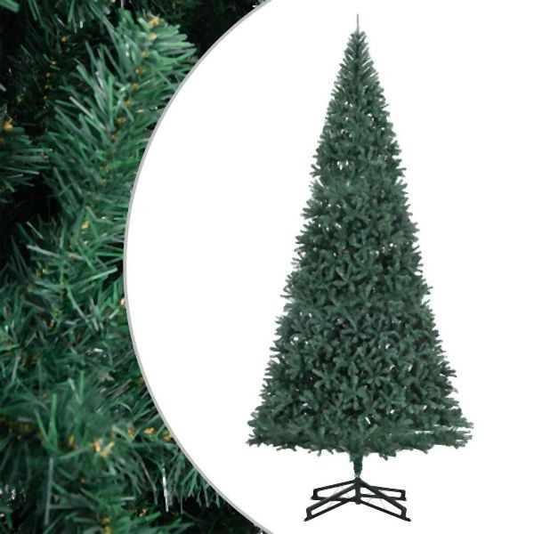 vidaXL Künstlicher Weihnachtsbaum mit Ständer Grün 500 cm PVC, 42000877