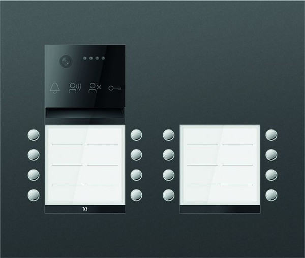 TCS Türkontrollsystem PES PRO IP Video Außenstation 16T 4 Spalten UP RAL7016 anthrazitgrau, AVU400416-0017