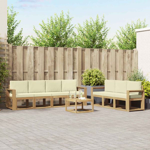 vidaXL Outdoor-Sofagarnitur 7-teilig, 3387354, 8721288778628