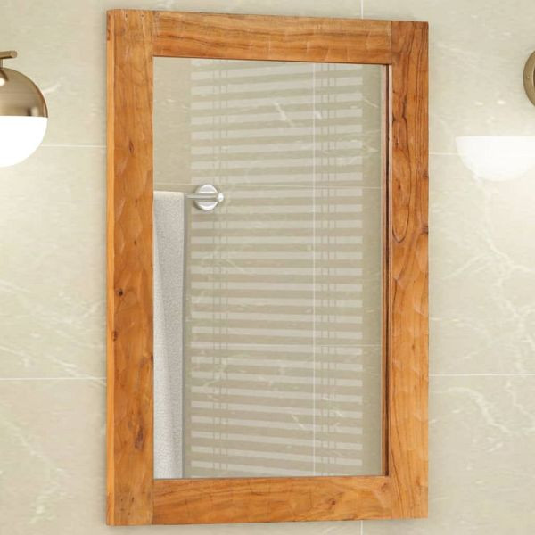 vidaXL Badspiegel 50x70x2,5 cm Massivholz Akazie und Glas, 356886