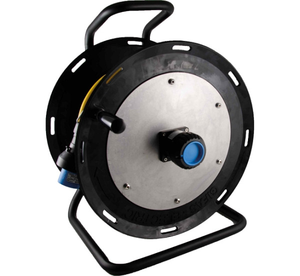 GIFAS EX- Vollgummi-Leitungsroller Typ 573, 25 m GIFAS PROFLEXX H07RN-F 3x2.5mm² gelb, 1 EX-CEE-Stecker APPLETON 230V/3x16A/1L+N+PE, 860639