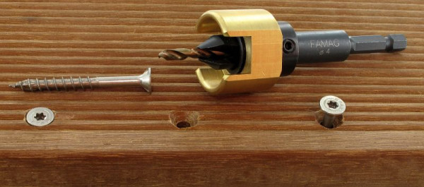 Famag Bohrer-Senker-Satz 6 mm inkl. Tiefenanschlag, Senkdurchmesser 12 mm, 3577.060.00