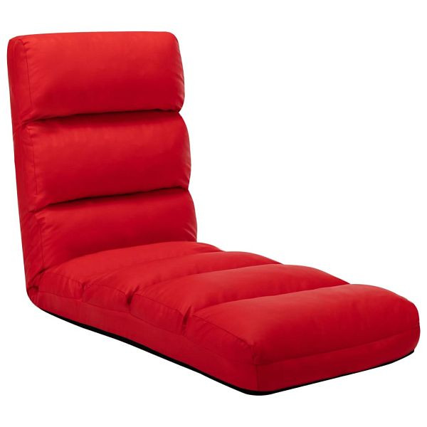 vidaXL Bodenstuhl Faltbar Rot Kunstleder, bequem, 325250