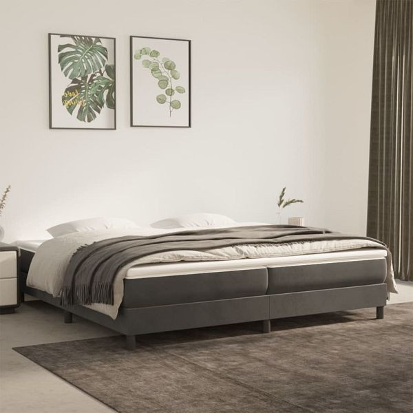 vidaXL Bettgestell Dunkelgrau 200x200 cm Samt, 3120791