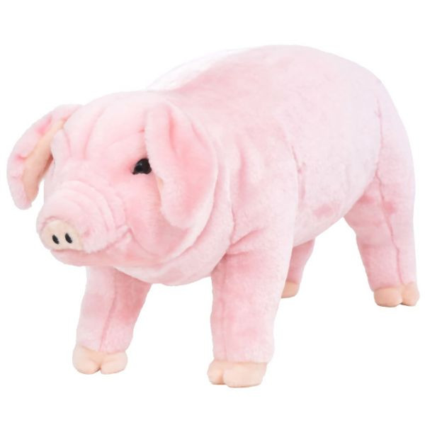 vidaXL Plüschtier Schwein Stehend Plüsch Rosa XXL, 91340