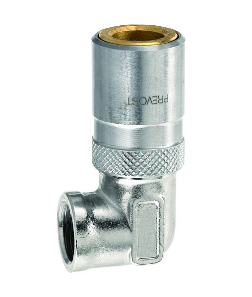 Prevost Kupplung mit zylindrischem Innengewinde 90°, Durchmesser= 9 mm, IG BSPP= G 3/8, PREOL 091102RE