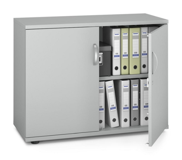 Deskin Flügeltürenschrank MULTI M pro, Dekor: Lichtgrau, BxHxT: 1000 x 780 x 420 mm, 250771