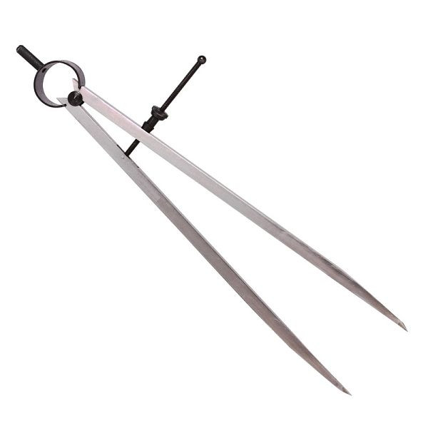 STEINLE Federzirkel 300 mm, Spitzen gehärtet, mit festen Spitzen, 53050300
