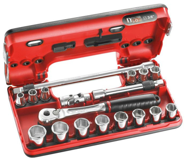 Facom Steckschlüssel-Set 3/8" D-Box 6-Kant, JL.DBOX500
