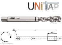 BAER UNiTap HSSE Gewindebohrer 40° RSP - M 30 x 3,5 - DIN 376, 110603019