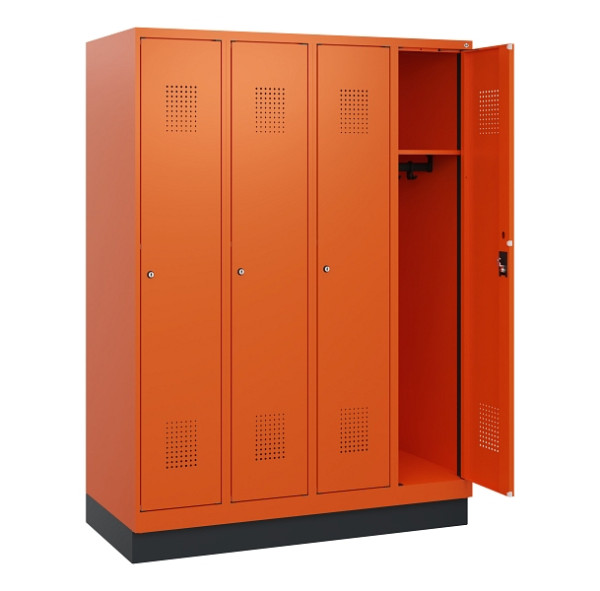 C+P Spind Evolo PLUS, Sockel, 4 Abteile, 1630x1200x500mm, 2004/2004, Zylinderschloss, 0490205-40 S10050