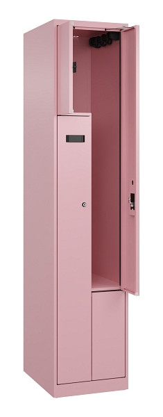 C+P Z-Spind Evolo PLUS, 2 Fächer, 1850x400x500mm, 3015/3015, Zylinderschloss, 049003-122 S10046