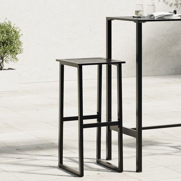 vidaXL Barhocker 4 Stück Schwarz 38x38x80 cm Pulverbeschichteter Stahl, 4009266