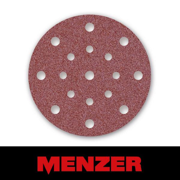 Menzer Klett-Schleifscheibe, Ø 150 mm, 17 Loch, Körnung 40, Normalkorund, VE: 50, 231621040