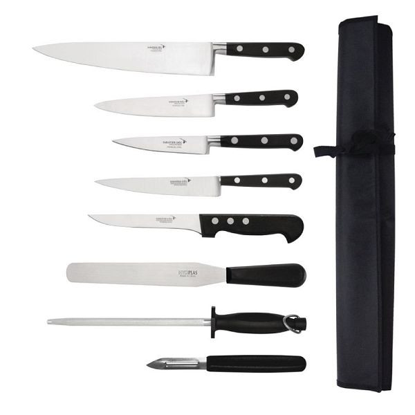 Deglon Sabatier 8-teiliges Chefmesser-Set, Edelstahlklingen und hermoplastische Griffe, S004