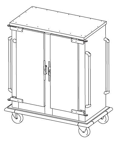 ETERNASOLID Bankettwagen RACKTIC 2x8 GN 1/1, neutral isoliert, zweitürig (doppelwandig), ES3216GN-DP