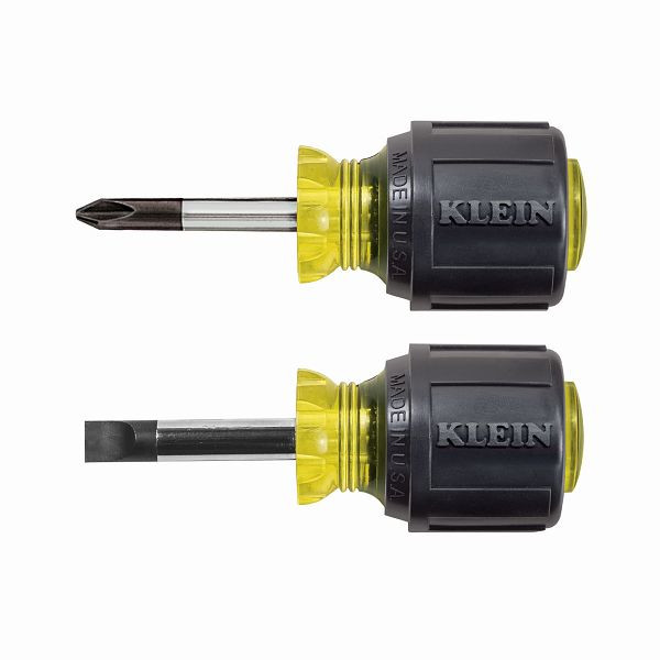 KLEIN TOOLS 2-teiliger Kurz-Schraubendrehersatz, 85071