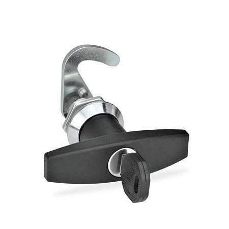 Ganter Hakenverriegelungen, abschließbar (GN 115.8-SC-18-H1-SW-1), VE: 5 Stück, 115.8-SC-18-H1-SW-1