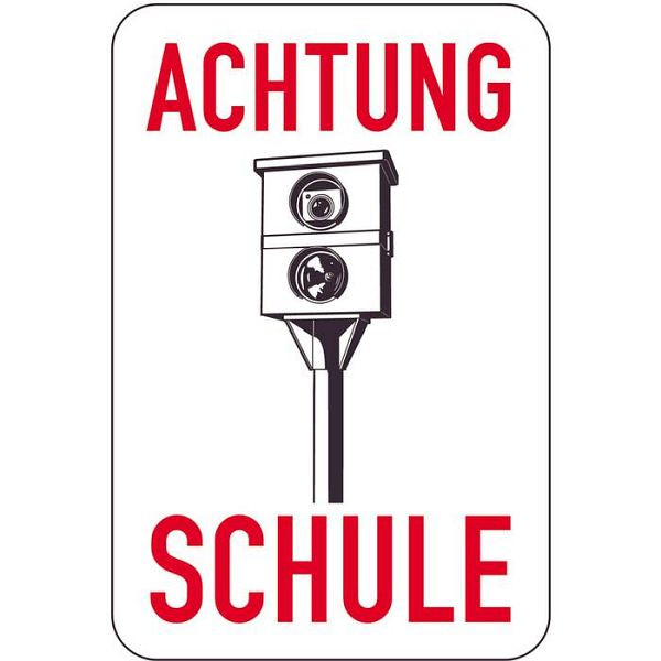 Stein HGS Sonderschild, ACHTUNG, SCHULE, 400 x 600 mm, 15043