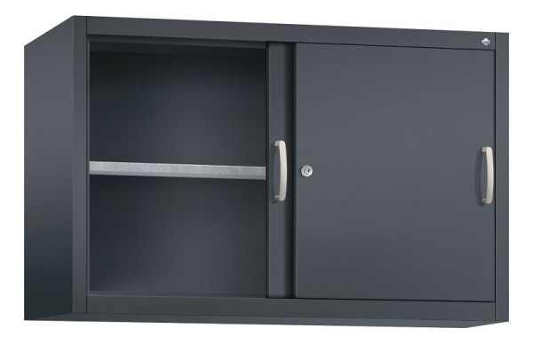 C+P Aufsatzschrank Acurado, H790xB1200xT400mm, Farbe: Schwarzgrau, Bügelgriff, 2 OH, 2045-09 S10034