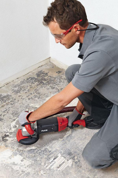 FLEX Kraftvoller 1800 Watt Sanierungsschleifer für randnahes Schleifen, 125 mm LD 18-7 125 R, Kit TH-Jet, 408611