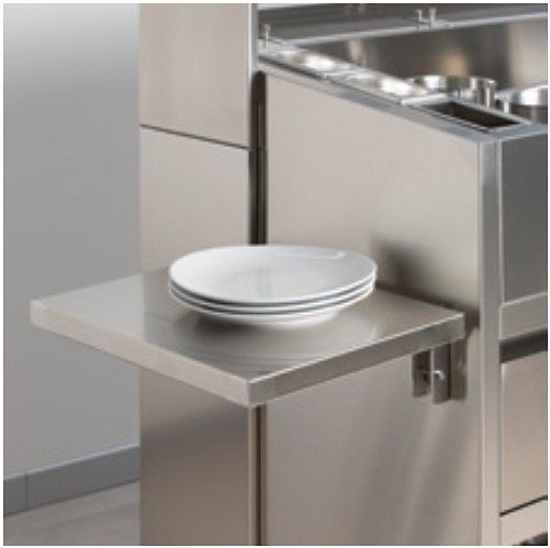 ZANUSSI Klappbrett für NTEC und KTEC, für seitliche Anbringung, inkl. Halterung, B x T in mm: 500 x 400, 406650005